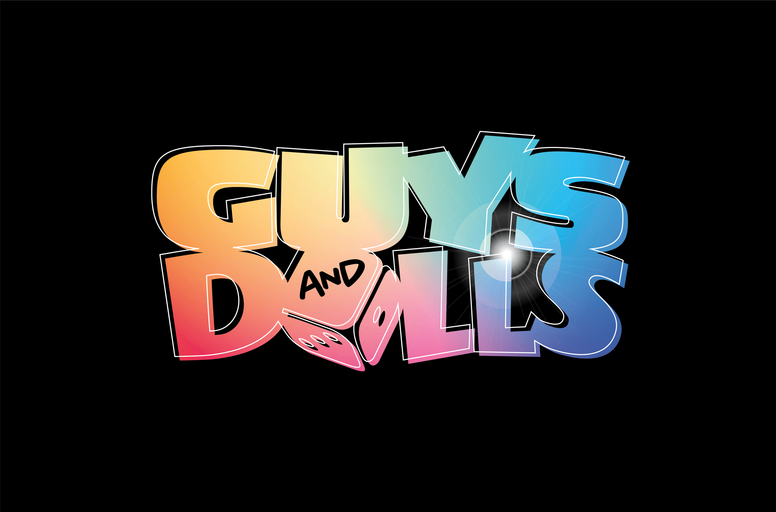 Original logo, theatre marketing, and graphic design created by Creativesphere for the musical Guys and Dolls.