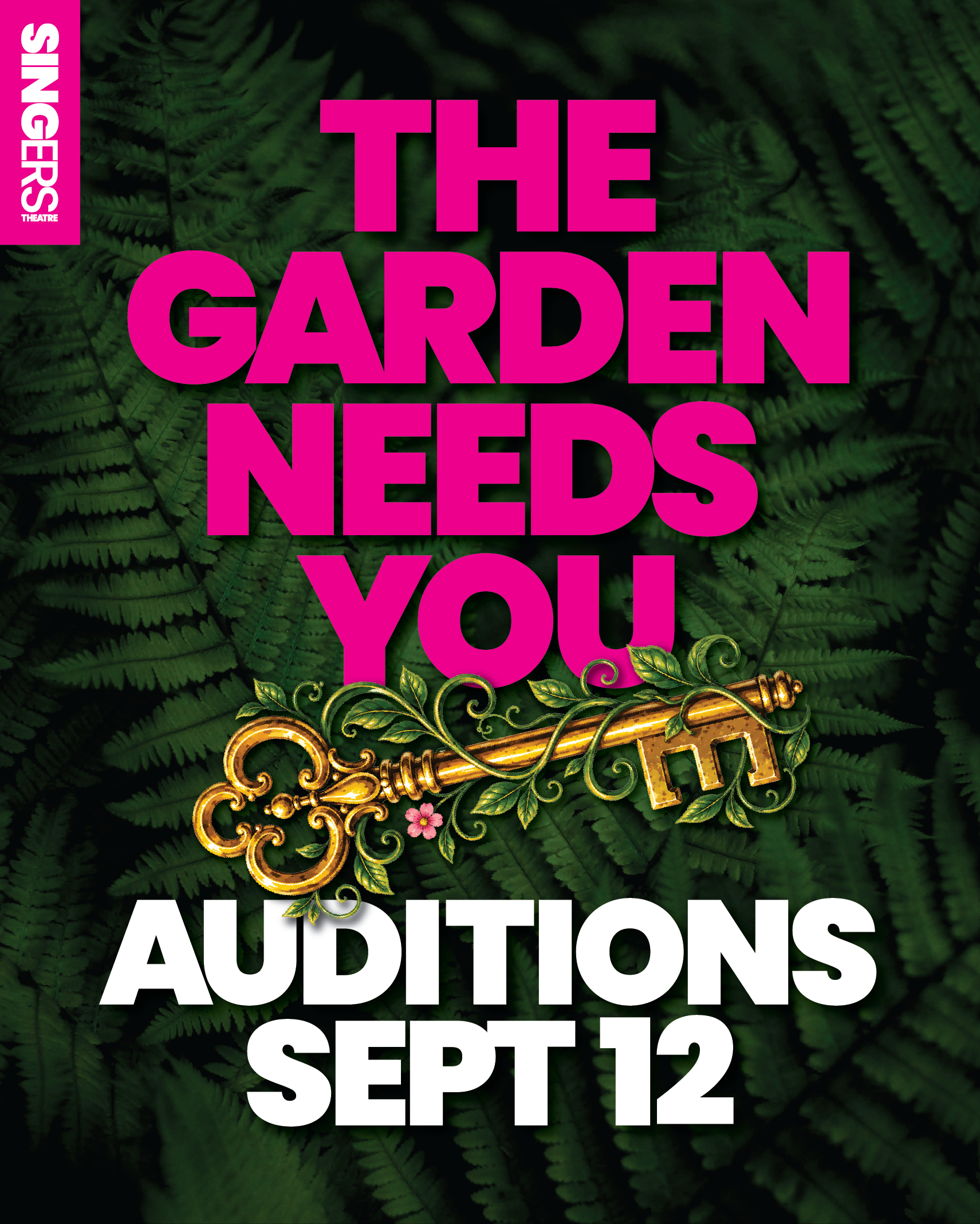 Graphic design and theatre marketing for The Secret Garden by Creativesphere for The Singer’s Theatre.