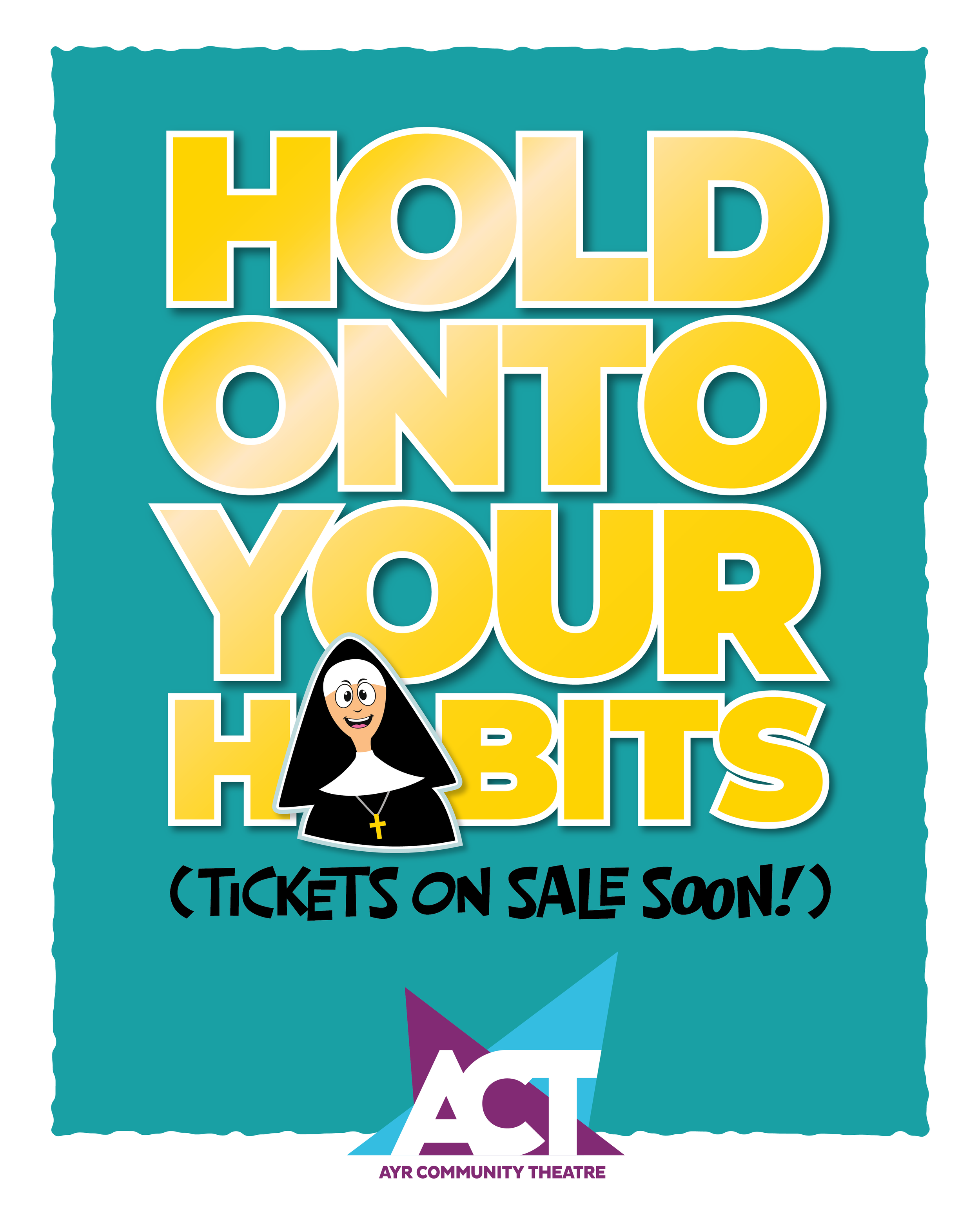 Graphic design and theatre marketing for Nunsense by Creativesphere.
