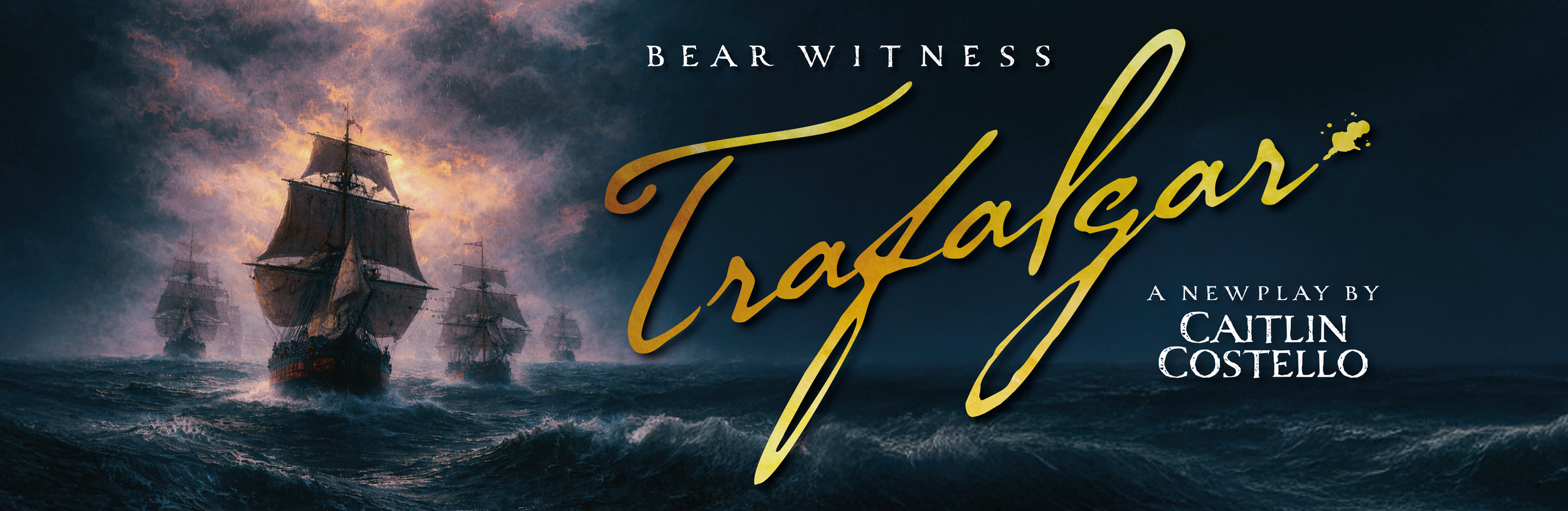 Original logo design for the play Trafalgar created by Creativesphere theatre branding studio