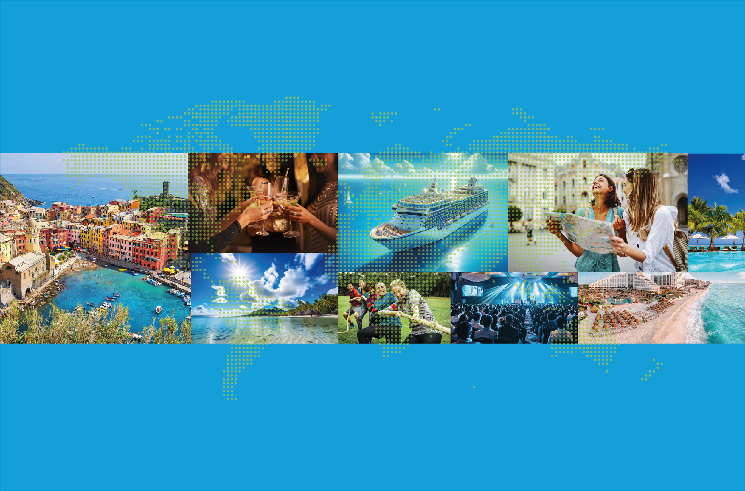 Travel marketing campaign design materials for Adiventus created by Creativesphere graphic design studio