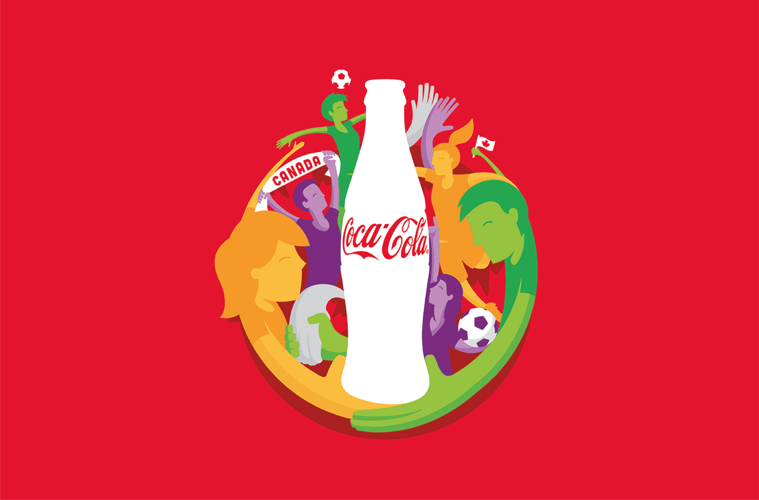 Creative direction for a FIFA Coca-Cola marketing campaign by Creativesphere graphic design studio