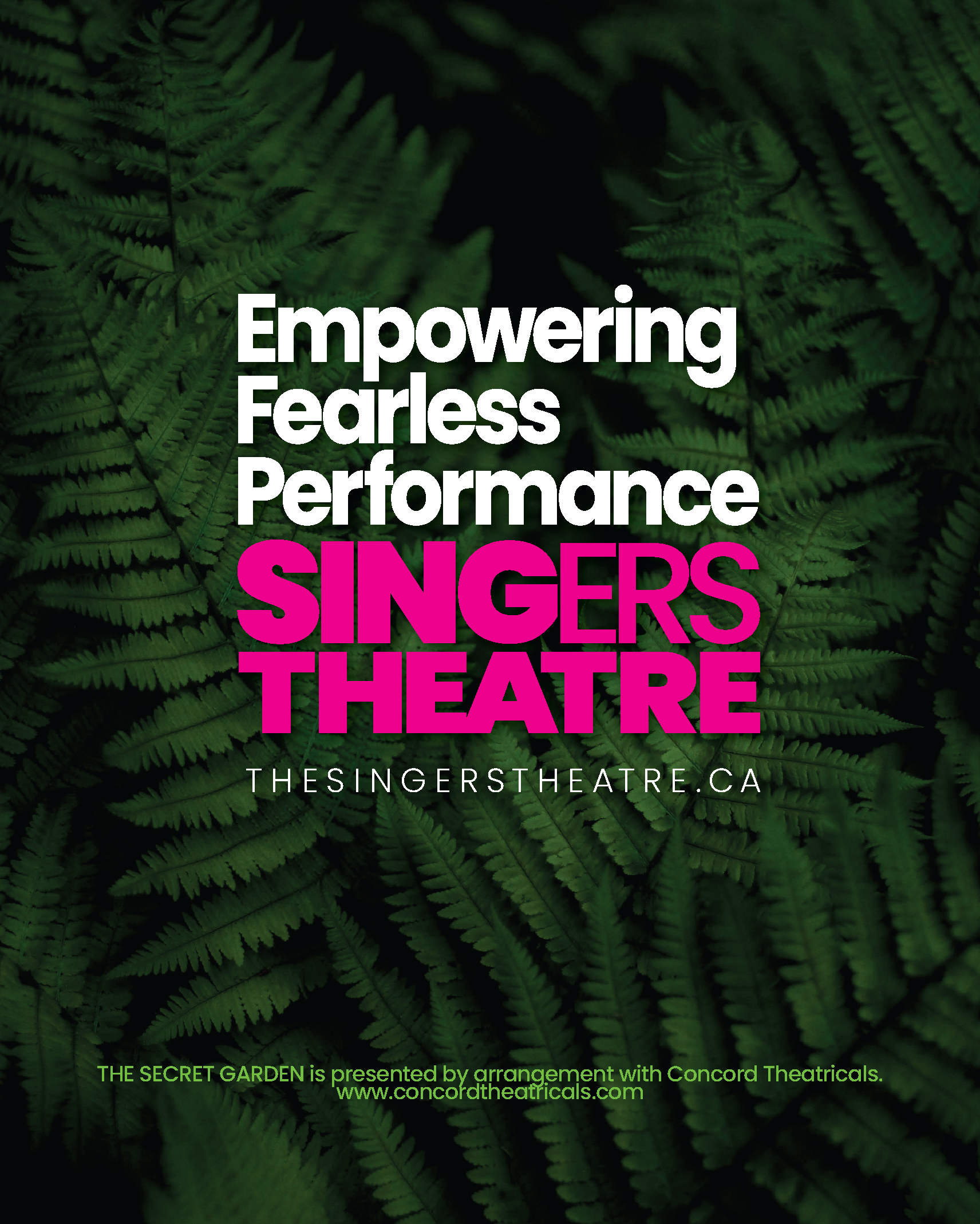 Graphic design and theatre marketing for The Secret Garden by Creativesphere for The Singer’s Theatre.