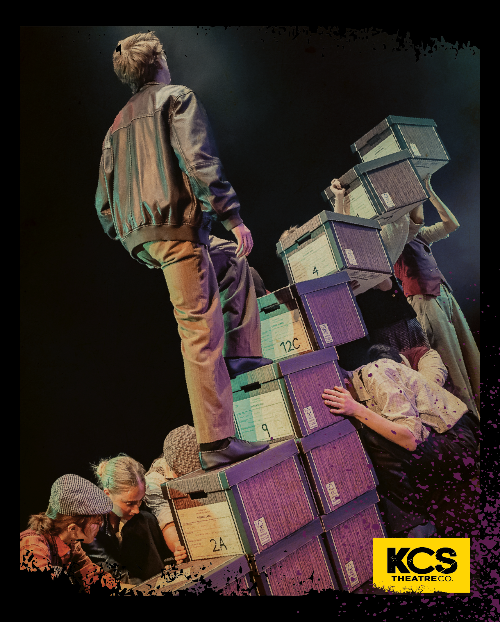 Graphic design and theatre marketing for The Great Train Robbery by Creativesphere for KCS Theatre Co.