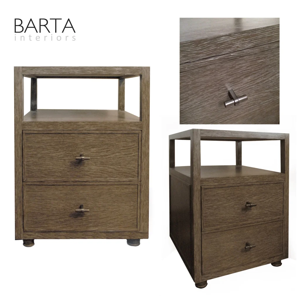 This is a custom bedside table we made and you can order this custom piece through us!