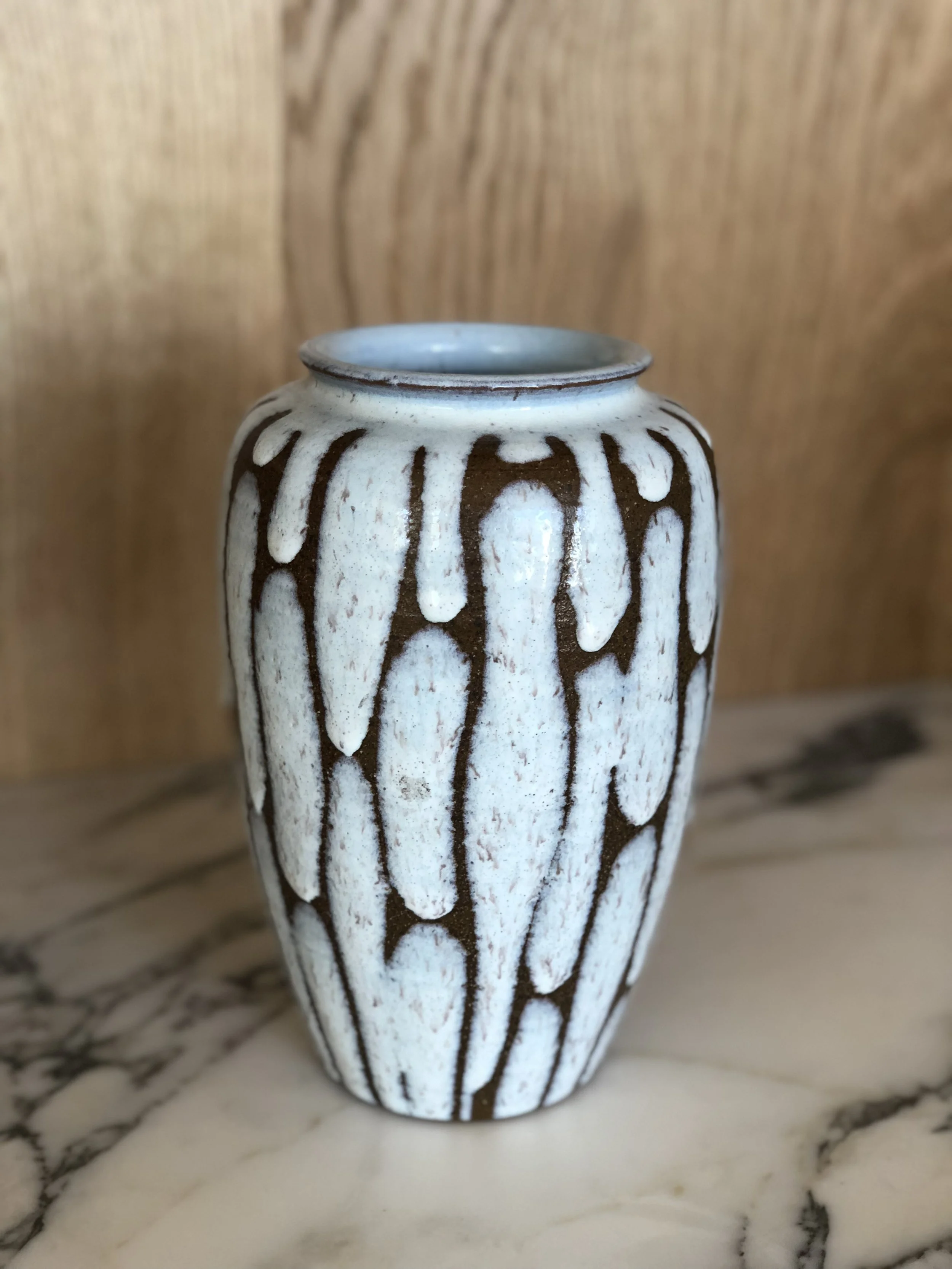 Unique Vintage Drip Pottery Vase
