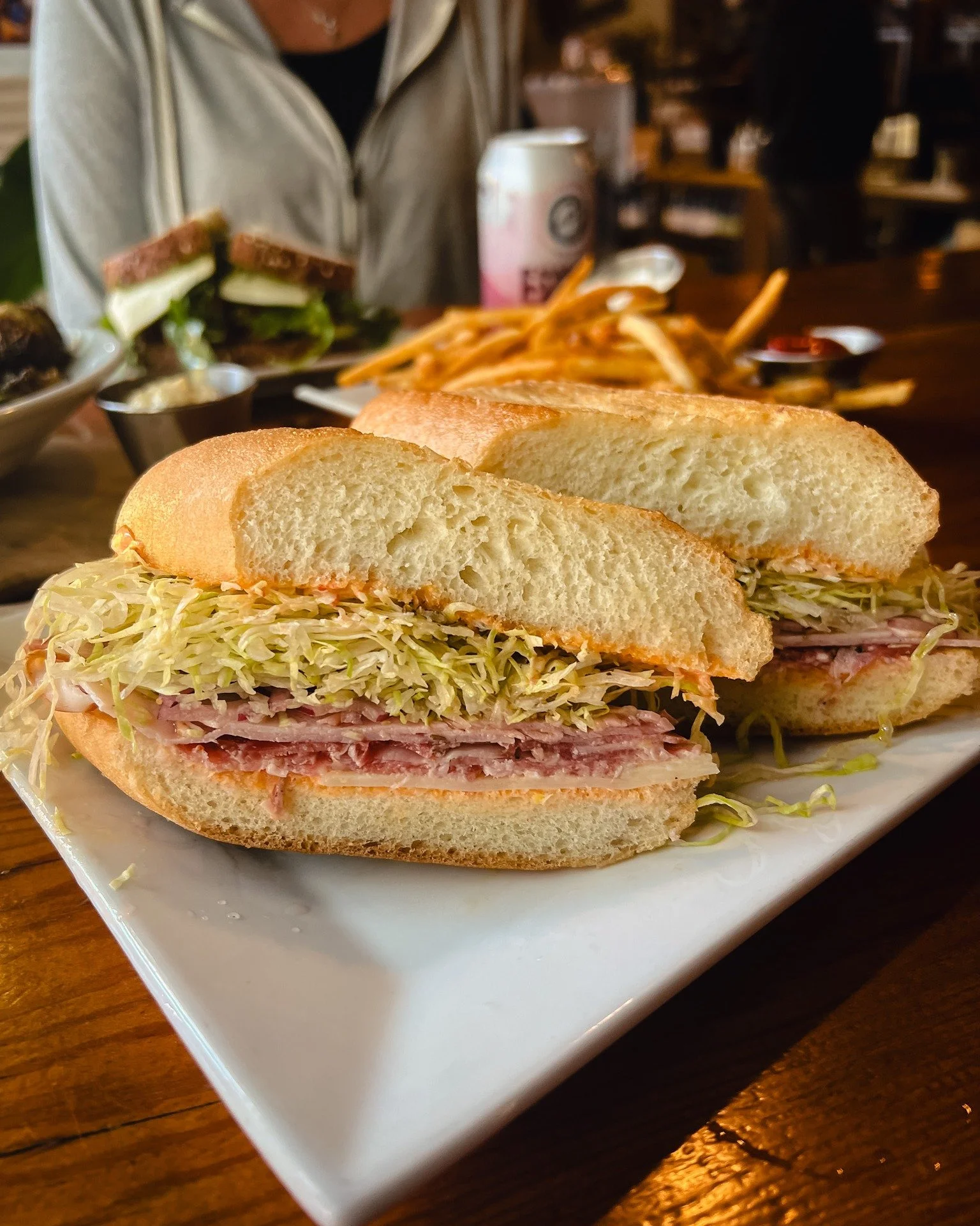 The Italian Cold Cut is a classic that never fails to hit the spot. It&rsquo;s loaded with smoked ham, coppa, Italian salami, provolone, lettuce, red onion, pepper spread, and a drizzle of oil and vinegar. Perfect for a tasty bite!

Pair it with a cu