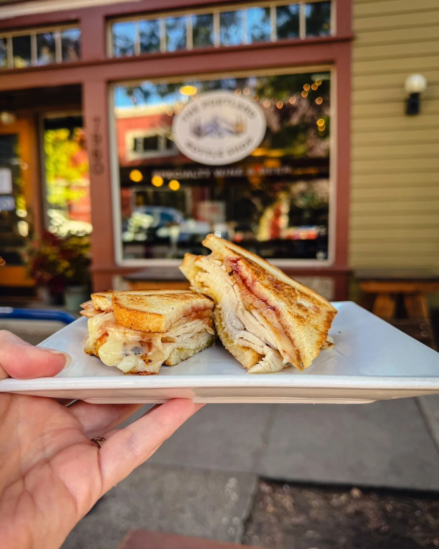 Still on special: The Grilled Turkey &amp; Cranberry

Grilled turkey and melted Swiss, topped with grilled onions, cranberry chutney, and house honey mustard on sourdough. 

It's basically Fall in a sandwich.