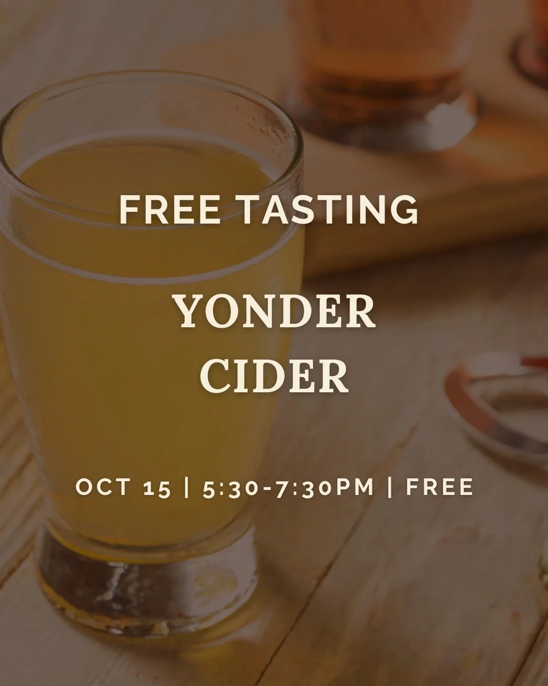 Free @yondercider tasting today from 5:30-7:30 PM 🍎

They&rsquo;re a woman-owned cidery out of Wenatchee, Washington, right in the heart of apple country. They got their start in 2020 selling cider out of the founder&rsquo;s garage in Seattle, and i