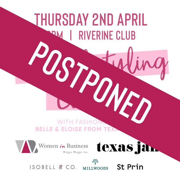 POSTPONED WiB Wagga &amp; Texas Jane - Personal Styling Evening at the Riverine Club
