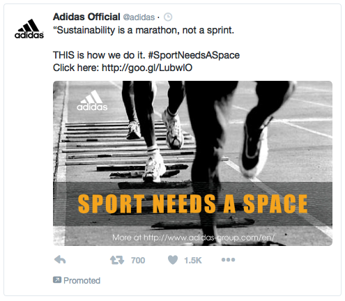 Sample Twitter post