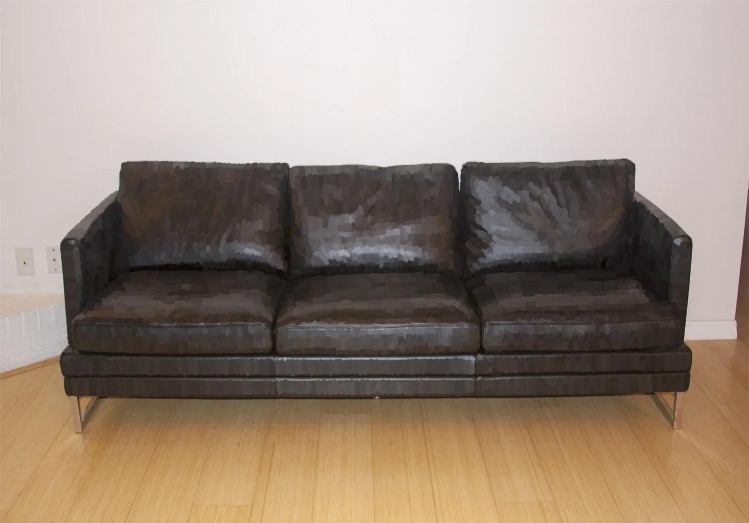 Painted Black Couch (Center) 2015, Pigment inkjet print on canvas, unique 38 x 57 in. (96.5 x 144.8 cm)