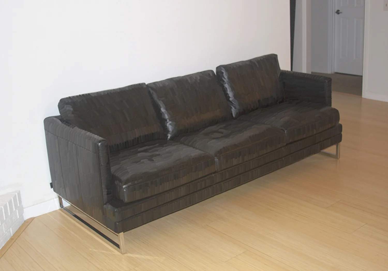 Painted Black Couch (Left) 2015, Pigment inkjet print on canvas, unique 38 x 57 in. (96.5 x 144.8 cm)