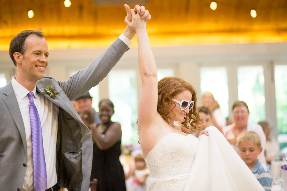 Wedding couple entrance at Airlie Center in Warrenton Virginia | Northern Virginia Wedding Photographer