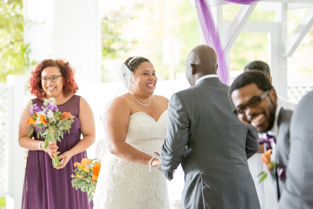 Such a happy wedding ceremony! | Westfields Golf Club Wedding | Megan Rei Photography | Northern Virginia Wedding Photographer