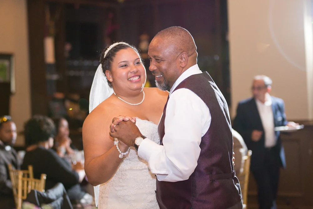 Father-daughter dance during the wedding reception | Clifton, VA Wedding at Westfields Golf Club