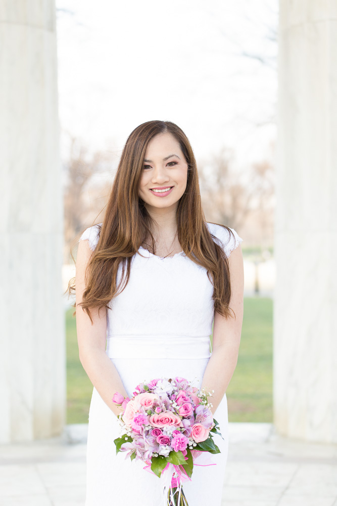 Beautiful bridal portrait | DC War Memorial Wedding Photos | Washington, DC Wedding