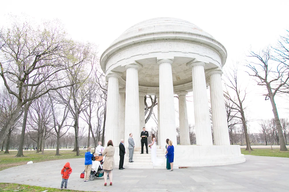 DC War Memorial Wedding Ceremony | Megan Rei Photography | Northern Virginia and Washington DC Wedding Photography