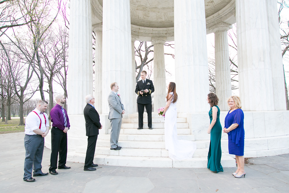DC War Memorial Wedding Ceremony | Megan Rei Photography | Northern Virginia and Washington DC Wedding Photography
