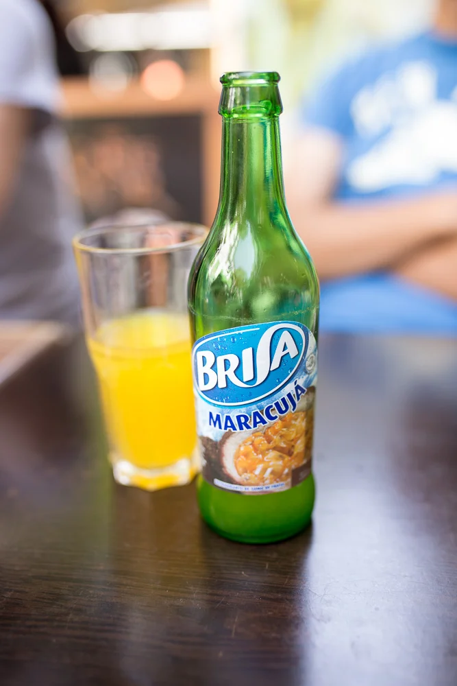 Brisa Maracuja at a café in Funchal
