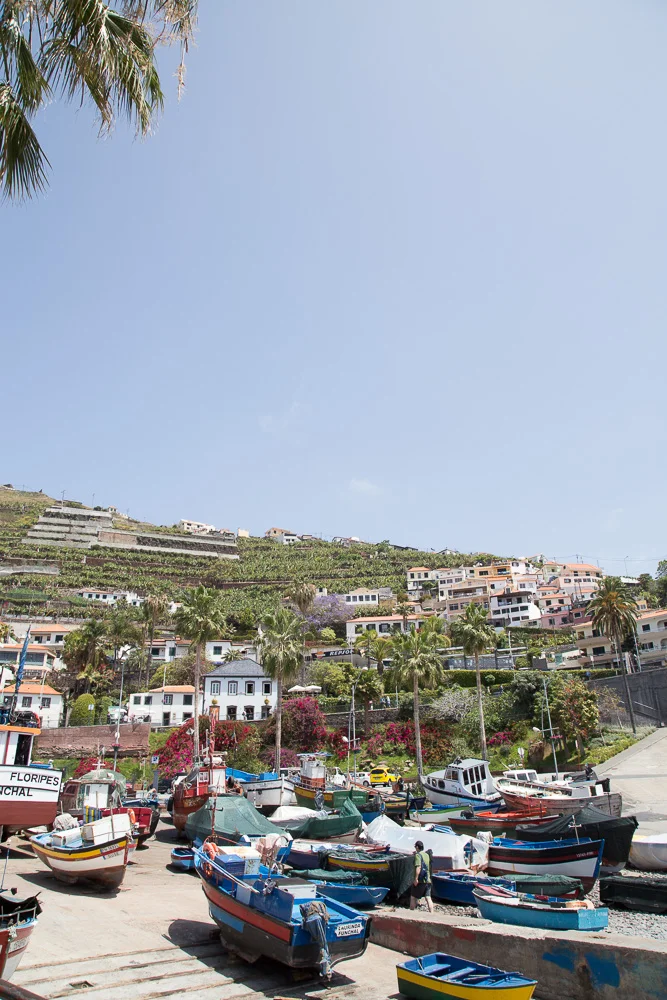 Colorful boats in Câmara de Lobos, Madeira