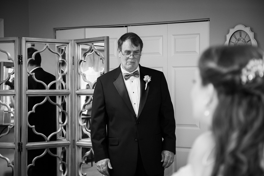 An emotional father-daughter first look in Haymarket, Virginia | DC Wedding Photography