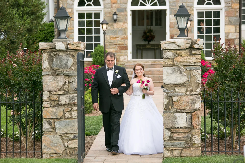 Bride and her dad walking down the aisle | Megan Rei Photography | DC Wedding Photographer