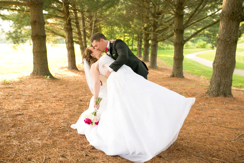 Bride and groom portraits in the evergreens | Haymarket, Virginia Wedding Photography