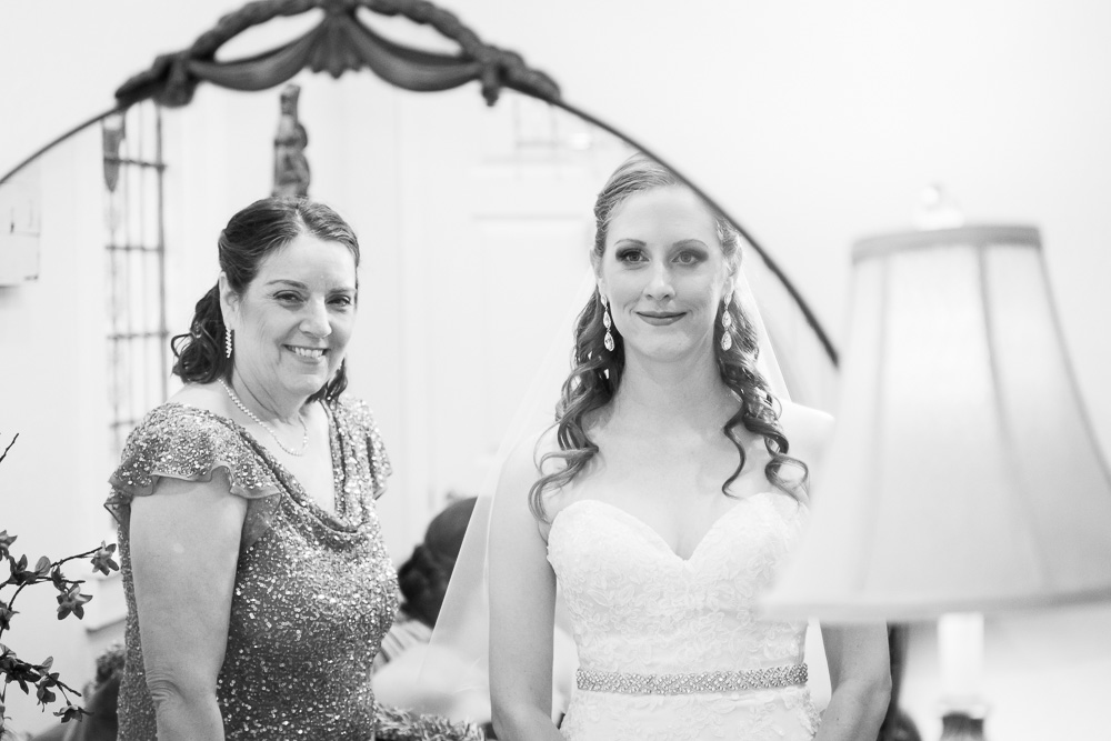 Bride and mother of the bride getting ready in the bridal suite | Chapel Hill on Prince Street, Rochester, NY