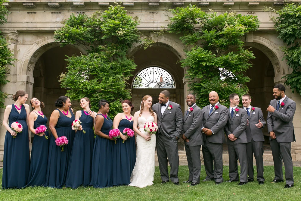 Wedding party photos at George Eastman House | Rochester Wedding Photographer | Megan Rei Photography