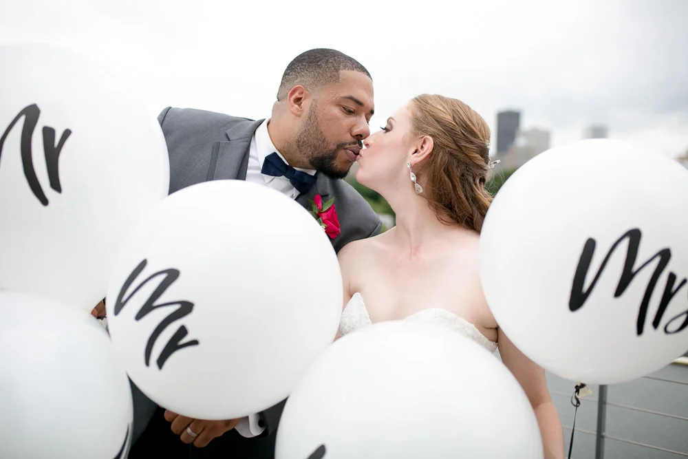 Mr. and Mrs. Wedding Balloons | Rochester, NY Wedding | Best Wedding Photography in Western New York