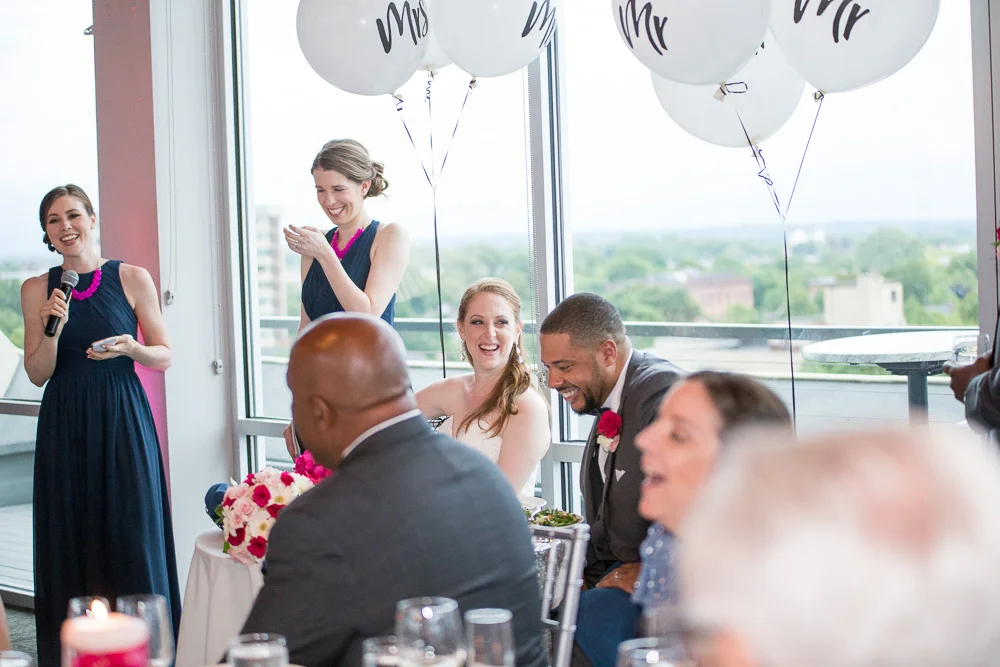 Wedding toast from Maid of Honor | The Strathallan, Rochester, NY | Documentary Wedding Photograper | Megan Rei Photography