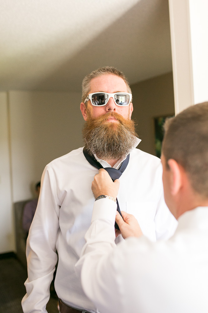 Groomsmen getting ready for the wedding