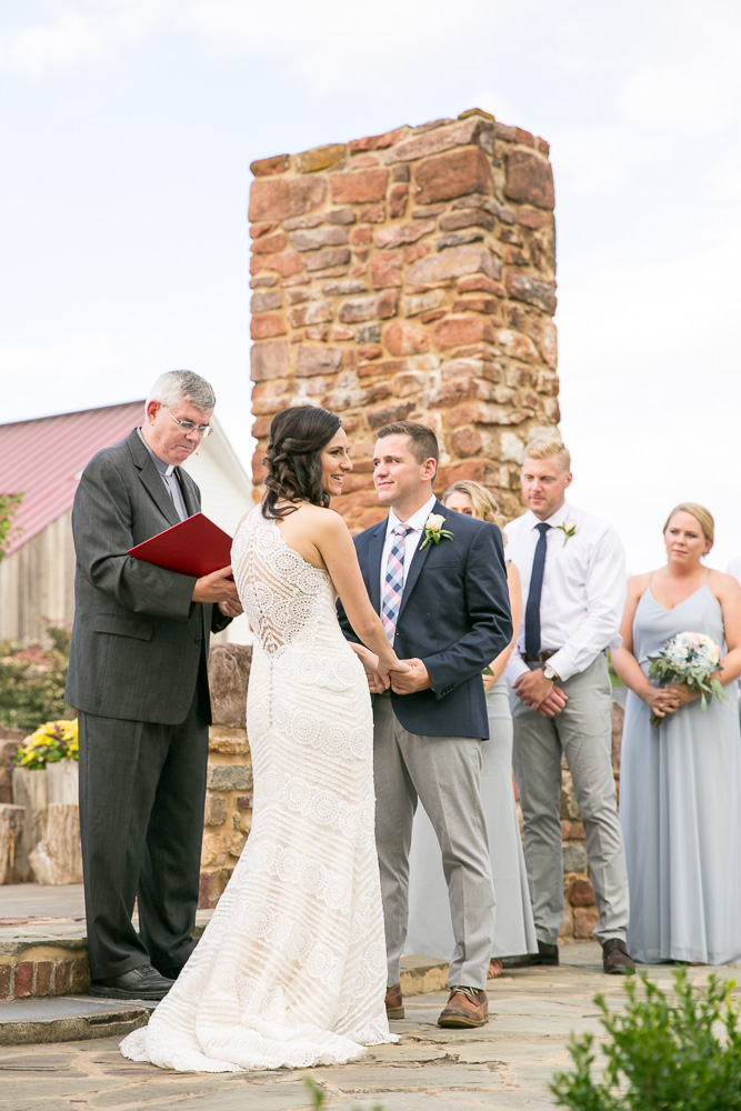 Wedding ceremony at the Hillwood Ruins at Winery at Bull Run | Bealeton, VA Photographer | Megan Rei Photography