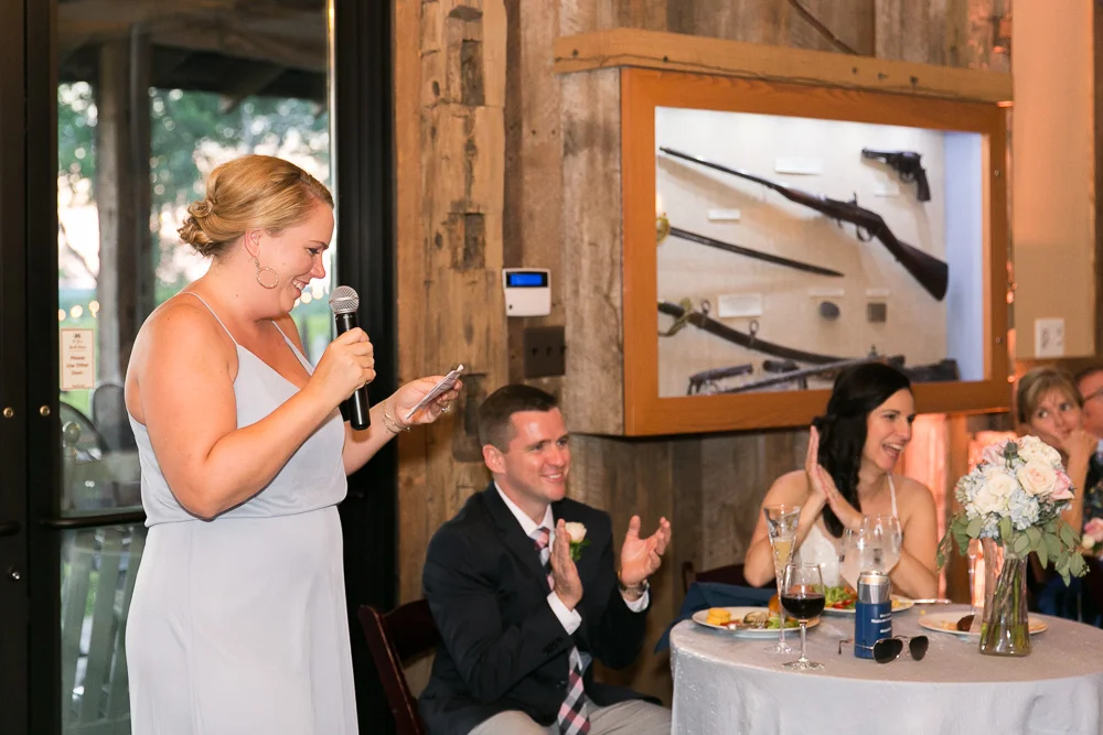 Candid photos during the wedding toasts | Candid wedding photography in Washington DC