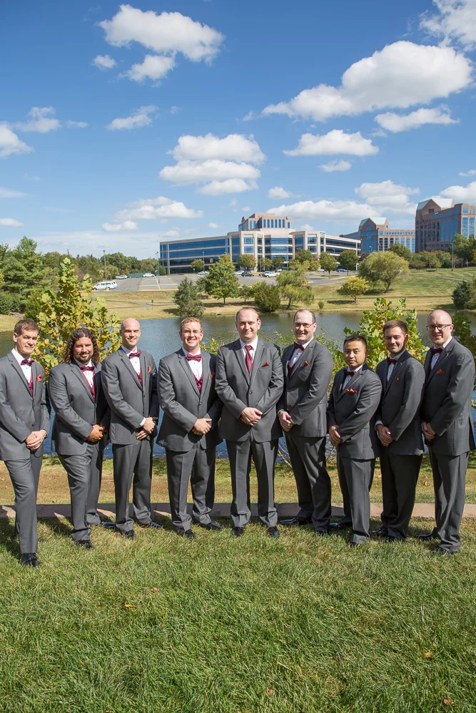 Groom and groomsmen at the Westin Washington Dulles Airport Hotel | Dulles Wedding Venues