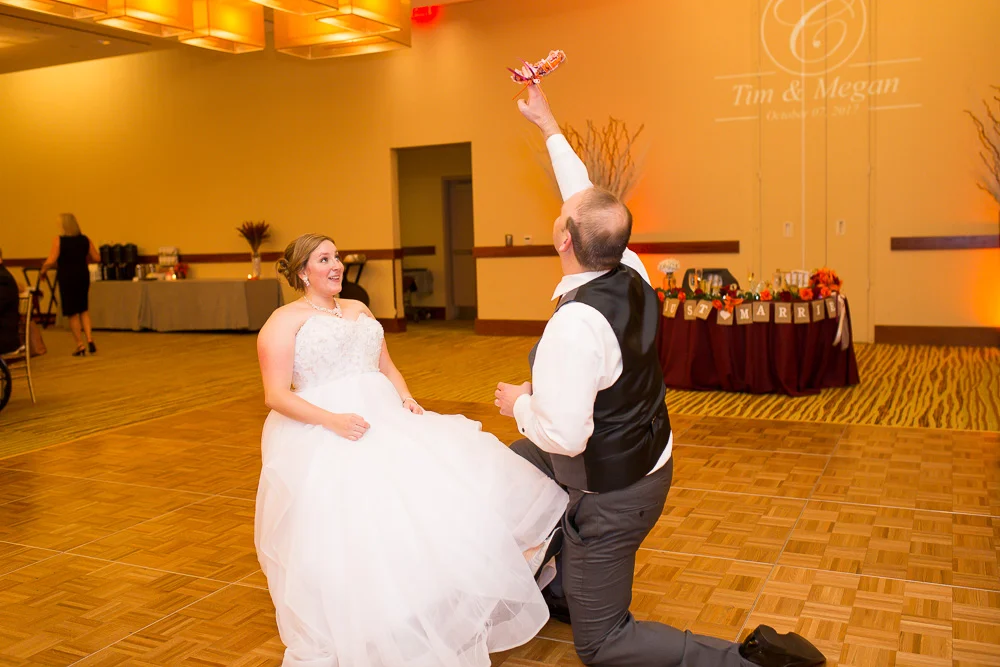 Taking off the garter at the Westin Washington Dulles