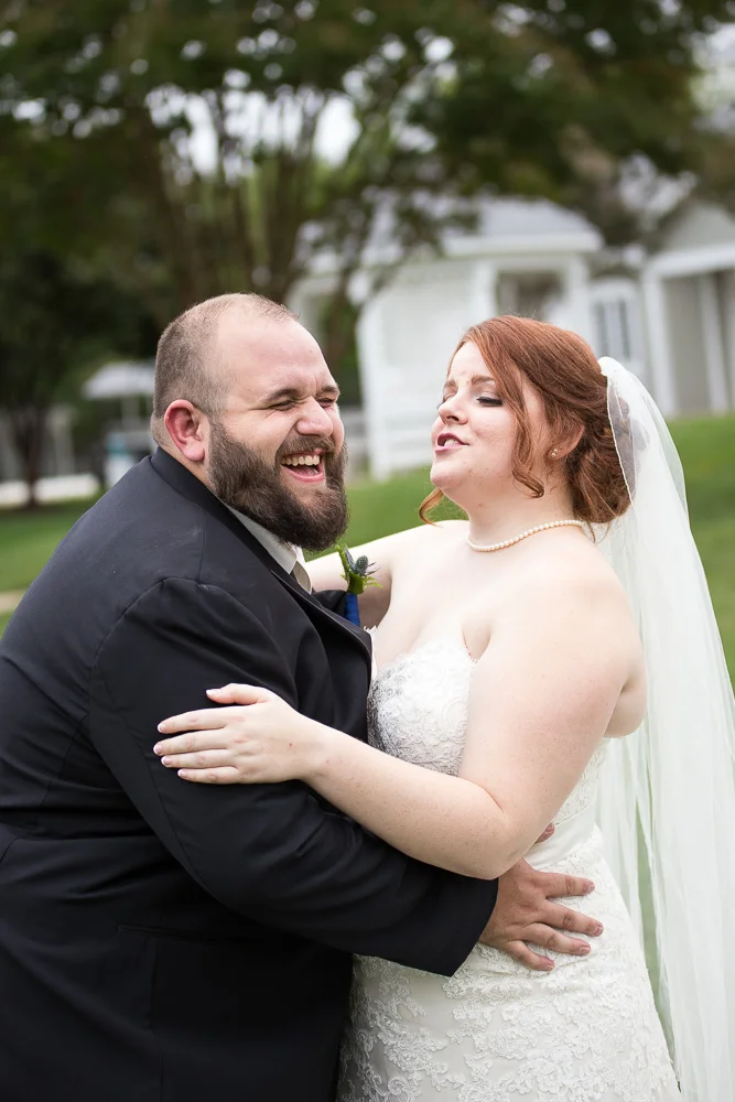 Having fun during the First Look | Richmond Virginia Wedding | Candid Richmond Photographer