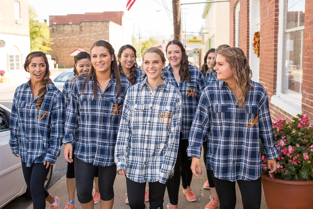 Walking down Main Street in Remington, VA | Candid Wedding Photography Culpeper