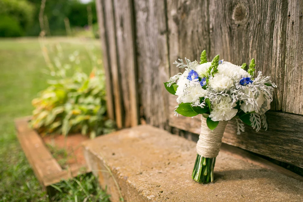 Wedding bouquet at Mountain Run Winery, Culpeper Virginia