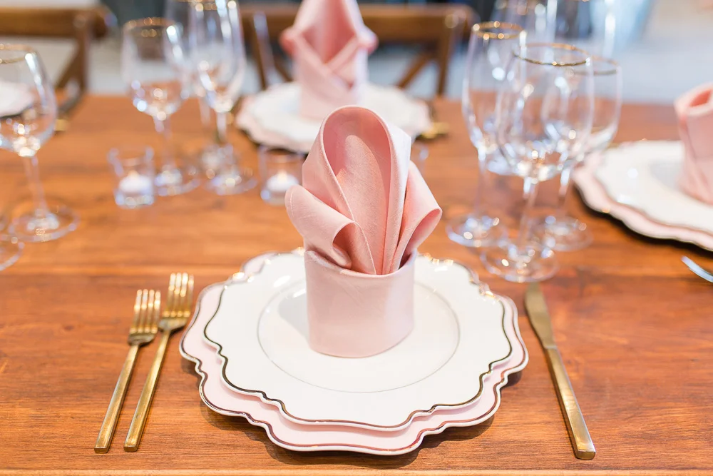 Tablescape with china from Purple Onion Catering