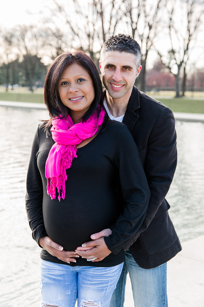Maternity shoot in front of the Reflecting Pool | Washington DC and Northern Virginia Maternity Photographer