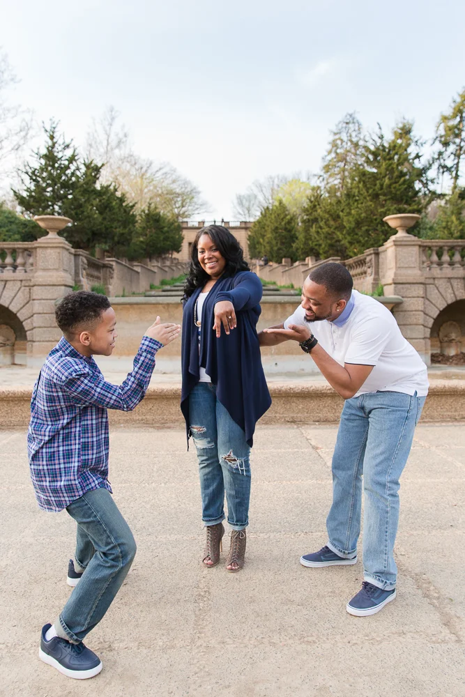 Admiring the new engagement ring | Best Places in DC to Propose | Meridian Hill Park