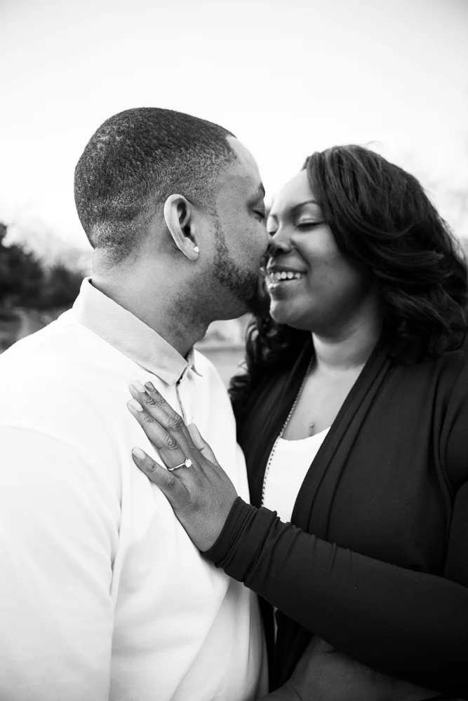 Romantic photo of the newly engaged couple | Washington DC Proposal Photographer