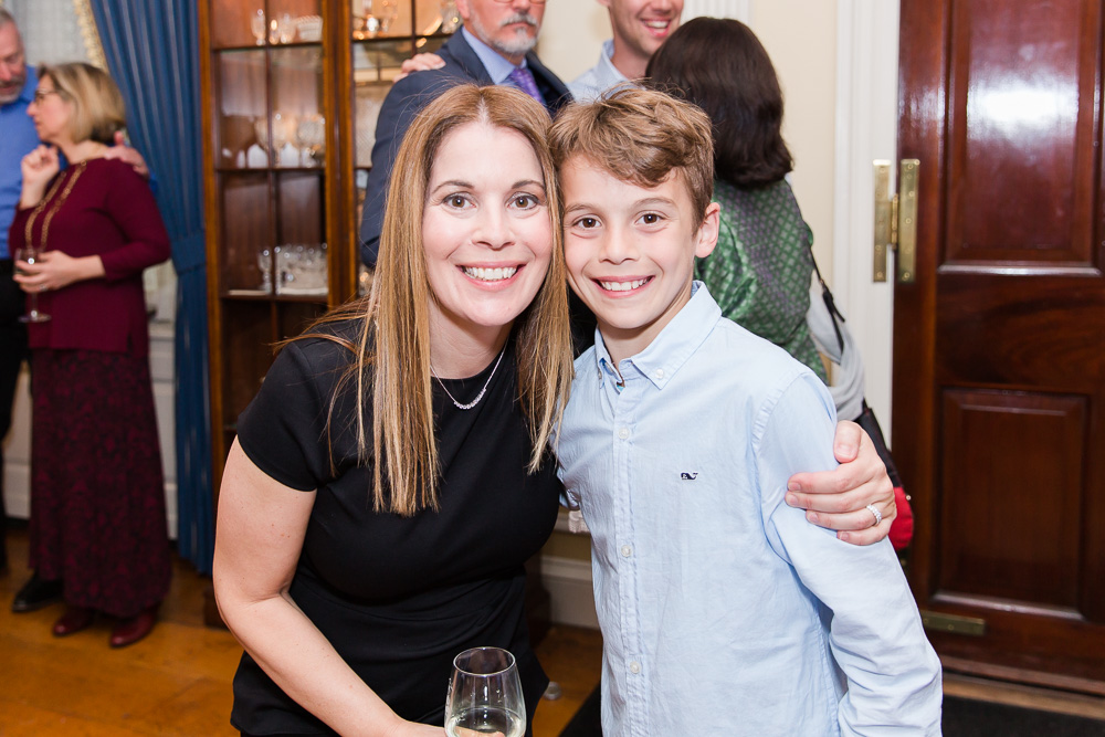 Smiling photo of mother and son at Glenview Mansion, Rockville Maryland