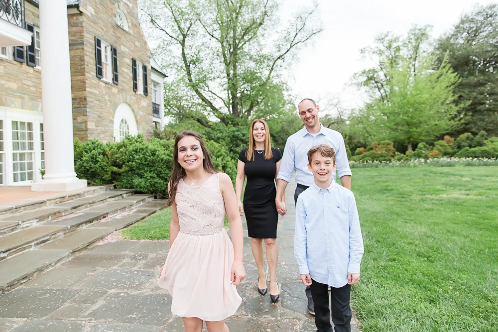 Happy family photo during the Bat Mitzvah at Glenview Mansion in Rockville | Maryland Bat Mitzvah Photographer | Megan Rei Photography
