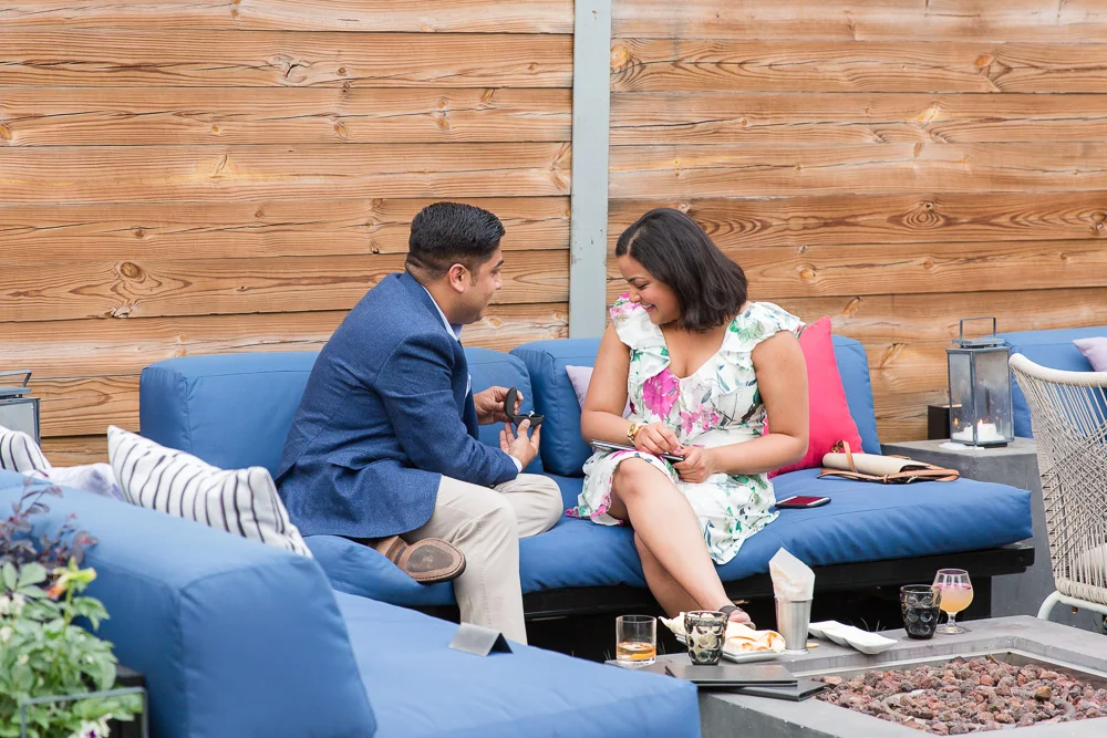 Proposing at Masseria Restaurant in Washington DC | Candid DC Photographer | Megan Rei Photography