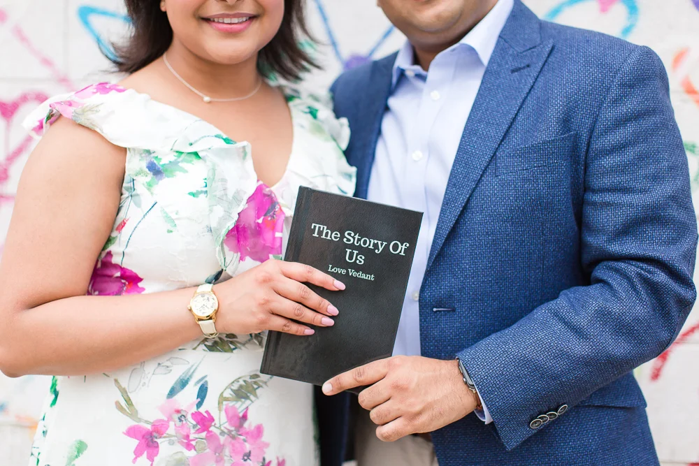 Proposal book that tells their love story | Union Market Proposal | Washington, DC