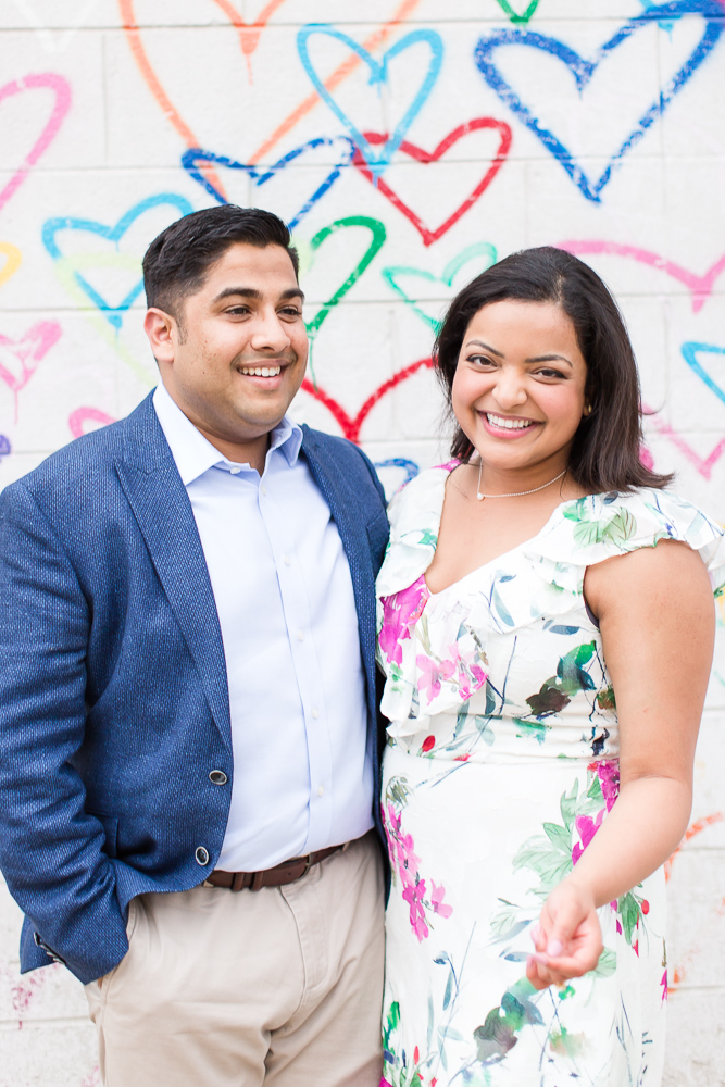Happy couple after the proposal at Union Market