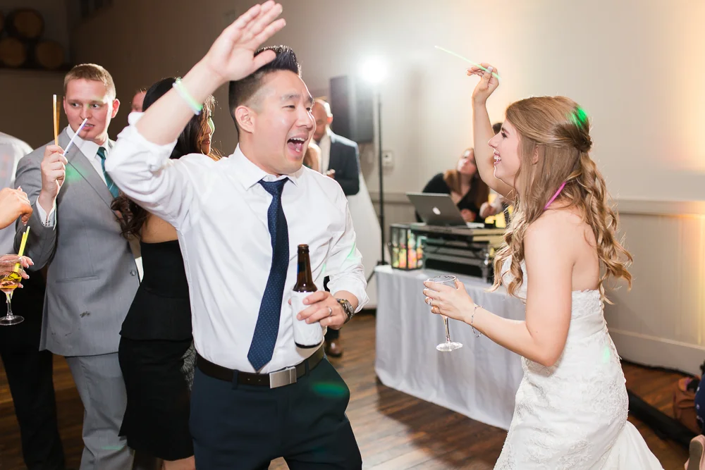 Bride and wedding guest having fun on the dance floor | Music by Guyton Mobile DJ